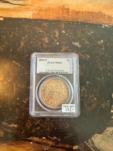 1884-O 1ドル アメリカ合衆国 銀貨 モルガンドル トーニング MS 63 PCGS グレード認定 56,100円