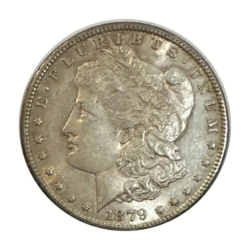 1879-S 米国銀貨 モルガン 1ドル - ほぼ未使用