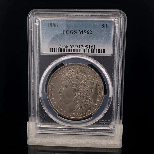 1886年 MS62 PCGS モルガン・ダラー銀貨 地金 $1 ワン・リバティ・ラウンド・イーグル
