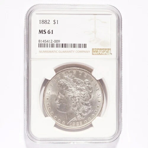 1882年 モルガン銀貨 NGC MS61