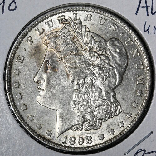 1898年 モルガン銀貨 AU+/UNC E343 VEL
