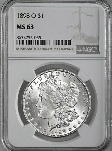 1898-O モルガン 1ドル銀貨「ニューオーリンズ造幣局」NGC MS63 #8672755-055 39,325円