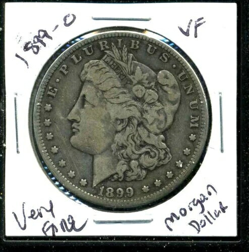 1899 O VF モルガン ダラー 100 セント 非常に良好な状態 90% シルバー US $1 非常に良好な状態コイン #3687 39,325円