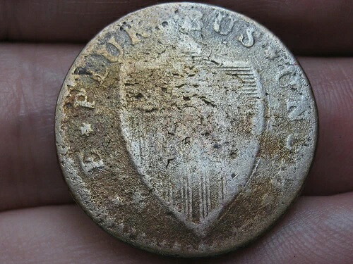 1786-1788年 ニュージャージー州セント植民地銅貨、厚板、10.8グラム