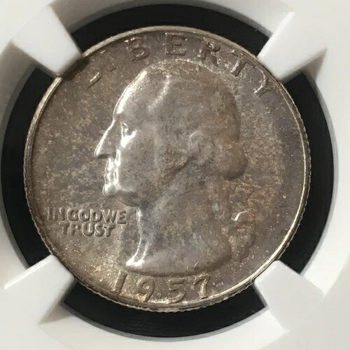 1957年 25セント ワシントン クォータードル NGC MS67 3689353-026 Q-392