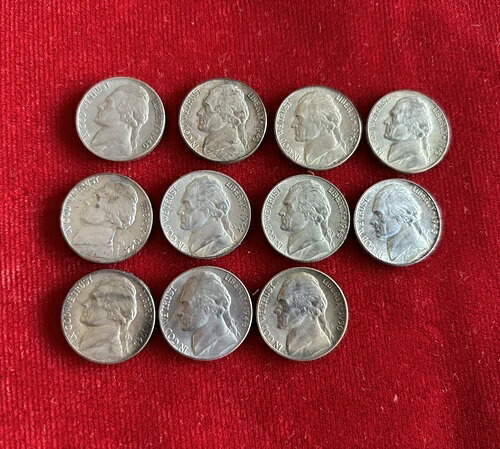 ジェファーソン・ニッケルズ 1938-1946 Bu 39,325円