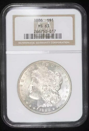1886年 Pモーガンシルバードル NGC MS-63- 39,325円