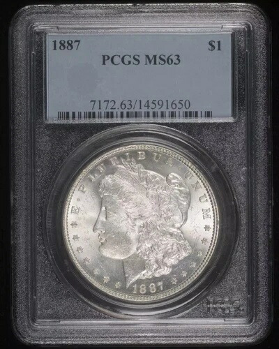 1887年 P モルガン銀貨 PCGS MS-63