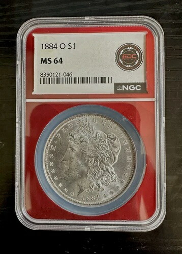 1884 O S$1 モルガン銀貨 ニューオーリンズ ICG MS64