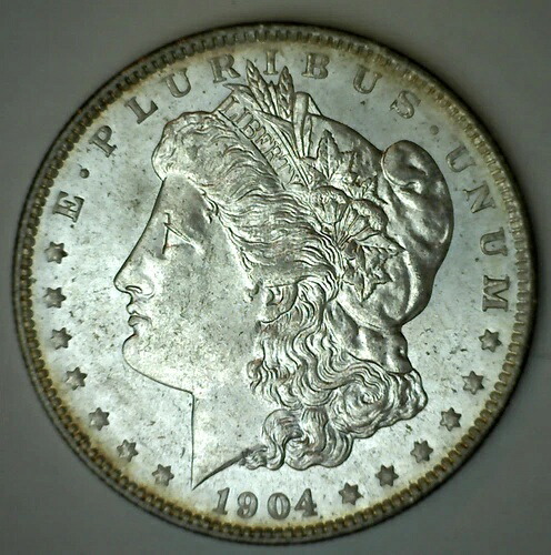 1904年 O モーガンシルバードル 未流通 $1 USタイプコイン ニューオーリンズ同様 BU-
