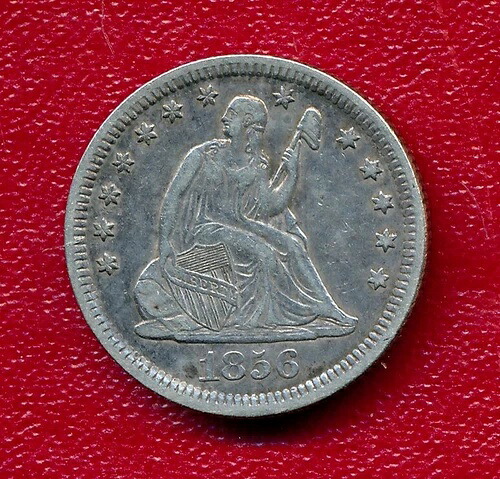 1856年自由の女神座像 シルバークォーター **選択してください ** 送料無料 !!- 39,325円