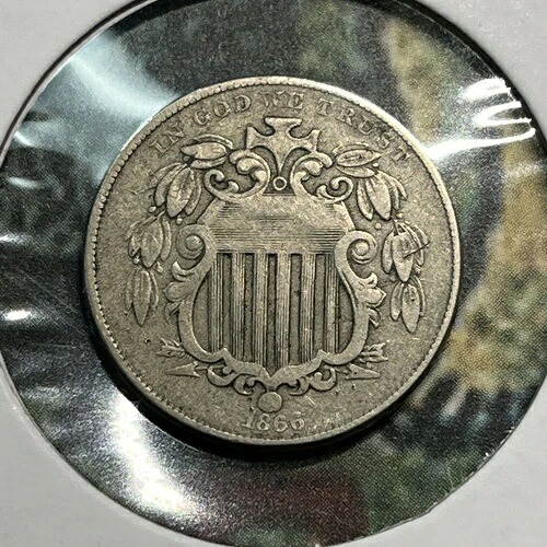 1866年 シールドニッケル 5セント銅ニッケルコイン- 39,325円