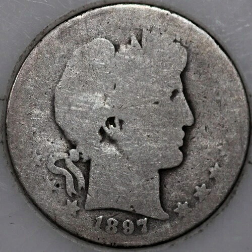 1897-O バーバー ハーフダラー 90% 銀貨、100年以上前のもの [SN01] 39,325円