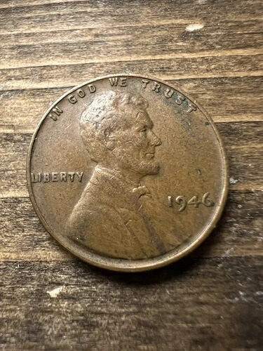 1946年 ウィートペニー ミントマークなし リムに非常にまれなエラー \