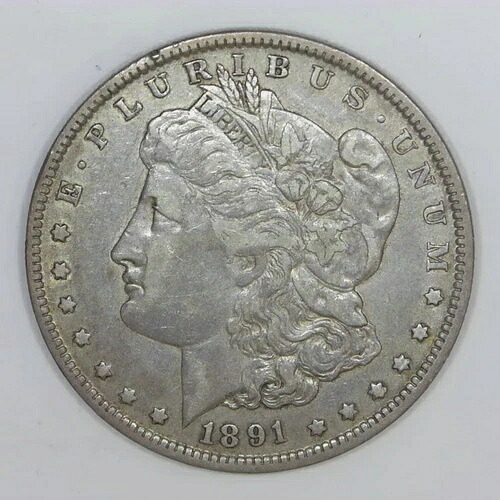 1891年-O モーガンシルバードル 90% US $1コイン XF D734-|WORLD RESOURCE【QUEEN店】