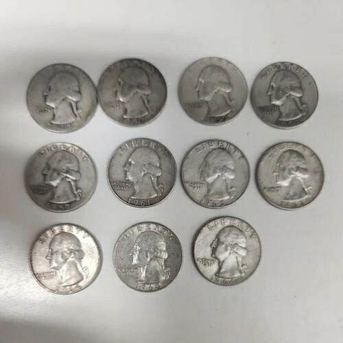 11個セット ワシントンクォーター 90% シルバー 1948-1964 流通-|WORLD RESOURCE【QUEEN店】