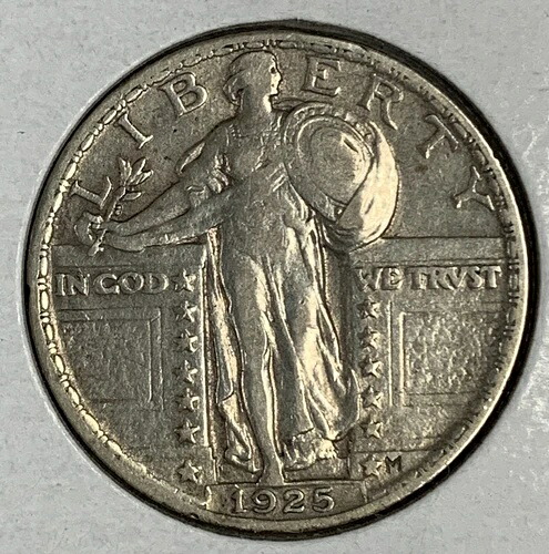1925年製スタンディング・リバティ・クォーター、XF+(9004)|WORLD RESOURCE【QUEEN店】