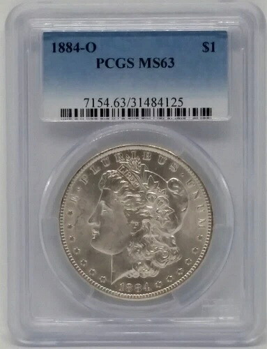 1884年-O モーガンシルバードル $1 - グレード PCGS MS63-|WORLD RESOURCE【QUEEN店】