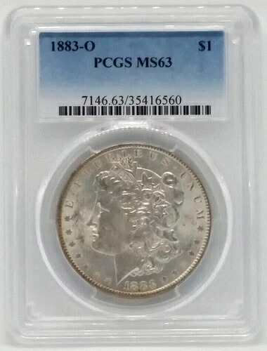 1883-O モルガン銀貨 1ドル - PCGS MS63 グレード