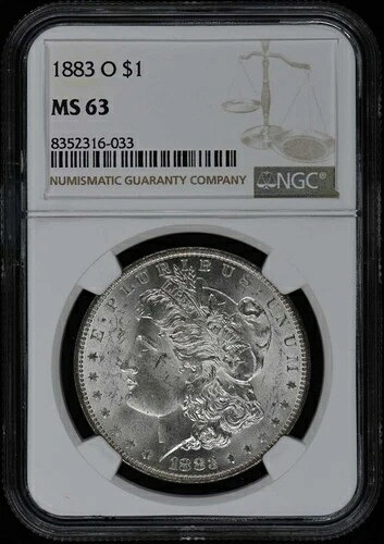 1883-O モルガン・ダラー S$1 NGC MS63|WORLD RESOURCE【QUEEN店】