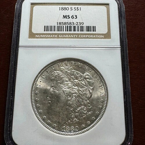 1880-S モルガン銀貨 NGC MS63 83239