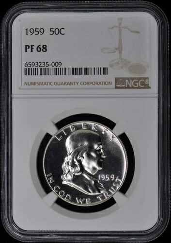 1959 フランクリン 1/2ドル 50C NGC PR68-|WORLD RESOURCE【QUEEN店】