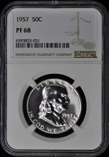 1957年フランクリンハーフダラー50セントNGC PR68｜WORLD RESOURCE【QUEEN店】