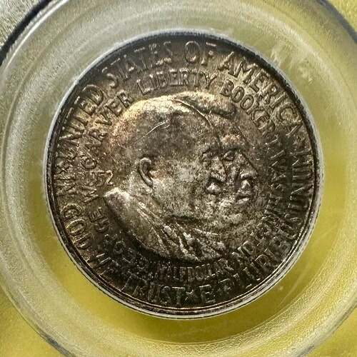 1952年 50セント ワシントン・カーバー記念銀貨 ハーフドル PCGS MS64 - トーン