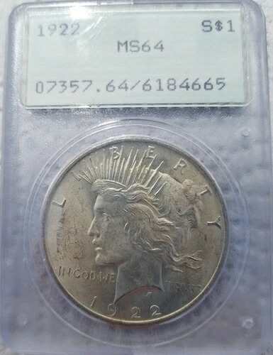 1922年 -Pピースシルバードル PCGS MS64 OGH-