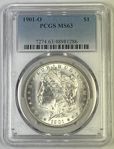 1901年-O モーガンシルバー $1 ドルコイン PCGS MS 63 (6) R-｜WORLD RESOURCE【QUEEN店】
