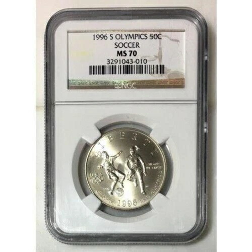1996年 S サッカー ハーフダラー NGC MS70 ***Rev Tye's Coin Stache*** #301089