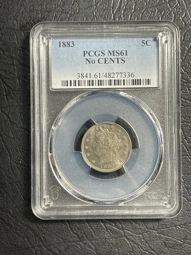 1883年 リバティ/Vニッケルセントなし PCGS MS61-