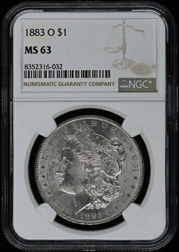 1883-O モルガン・ダラー S$1 NGC MS63