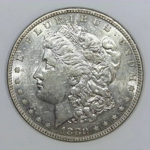 ?ヴィンテージアメリカンシルバー? 1880-O モルガンシルバードル 90% $1 US MICRO-O AU+ D513|WORLD RESOURCE【QUEEN店】