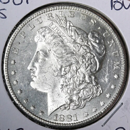 1881年-S モーガンシルバー ドル BU ＊未流通＊ MS 超派手！ E361WZFR- 42,185円