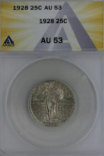 1928年 0.25 ANACS AU 53 自由の女神立像クォーター 自由の女神立像 25セント-｜WORLD RESOURCE【QUEEN店】 42,185円