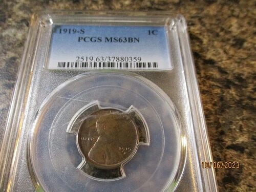 1919年-S リンカーンセント PCGS MS63BN 0359-