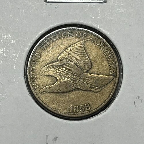 1858年 フライングイーグル セント 銅タイプ コイン VF+ -