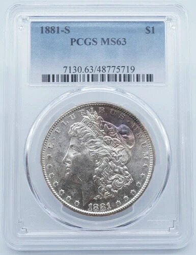 1881年 S モーガン銀貨 $1 PCGS MS63 - U370|WORLD RESOURCE【QUEEN店】