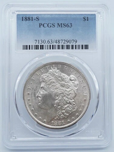 1881年 S モーガンシルバードル $1 PCGS MS63 - U345-|WORLD RESOURCE【QUEEN店】