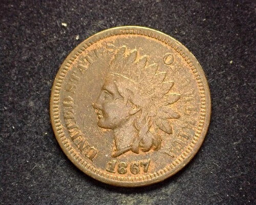 HS&C: 1867年 インディアンヘッドペニー/セントF - USコイン-|WORLD RESOURCE【QUEEN店】