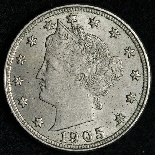 1905 リバティ V ニッケル シャープ UNC *未流通* MS E144 RMH｜WORLD RESOURCE【QUEEN店】
