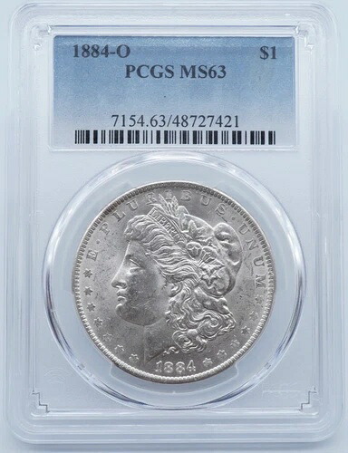 1884年 O モーガン銀貨 $1 PCGS MS63 - U366
