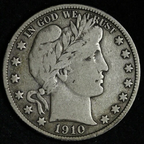 1910-S バーバー シルバー ハーフドル VF E373 UGMT|WORLD RESOURCE【QUEEN店】