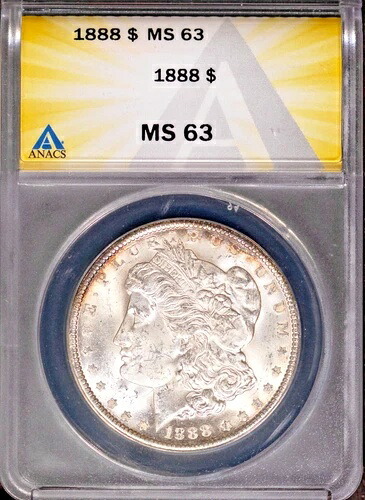 1888年 $1 シルバー モーガンドル MS 63 ANACS #7786753 + ボーナス-｜WORLD RESOURCE【QUEEN店】