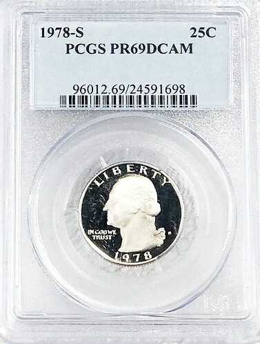 Pcgs グレード ワシントン 1978s クォーター Dcam Pr69 Pr69dcam 25 セント 25c 1978
