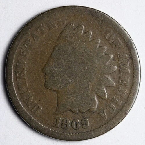 1869年 インディアンヘッドセントペニー グッドキー日付 E122 SUMW-｜WORLD RESOURCE【QUEEN店】 42,185円
