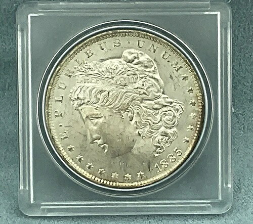 1885-O モルガン銀貨 BU/MS コンディション、90% 銀、コインケース入り|WORLD RESOURCE【QUEEN店】
