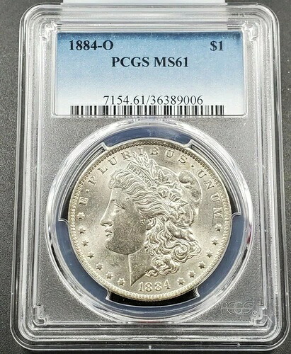 1884年 O モルガン シルバー イーグル ドル コイン PCGS MS61 ニューオーリンズ 150周年記念|WORLD RESOURCE【QUEEN店】