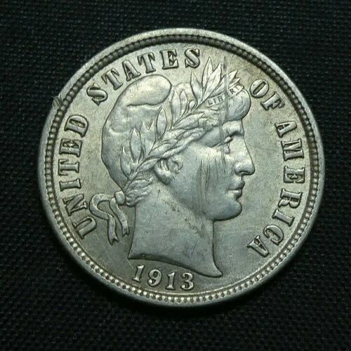 1913年 10セント バーバー ダイム シルバー コイン｜WORLD RESOURCE【QUEEN店】 42,185円